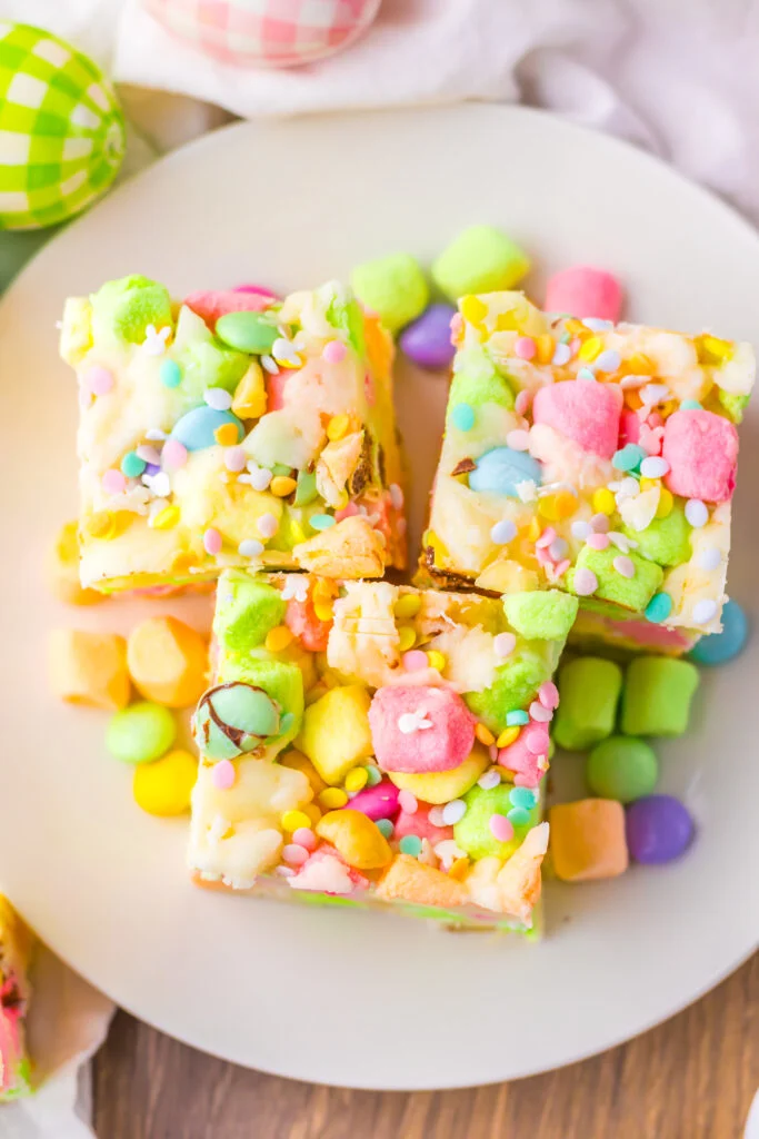 Easter Rocky Road Candy feature plate