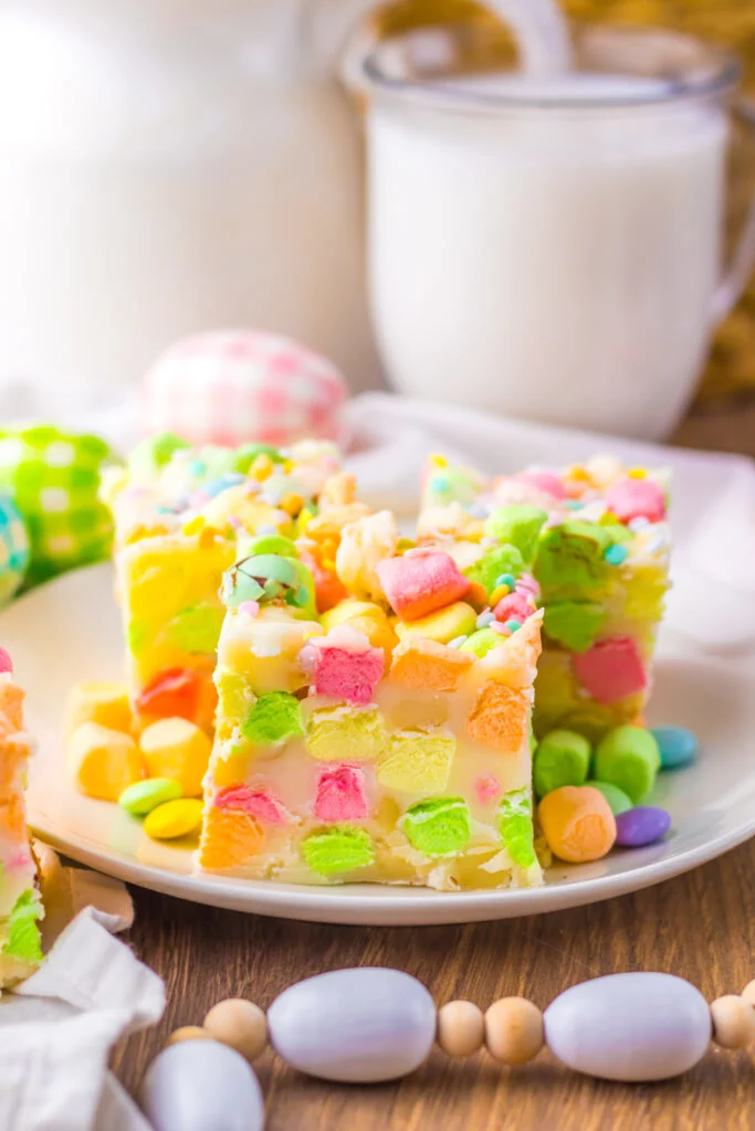 rocky road candy served plate