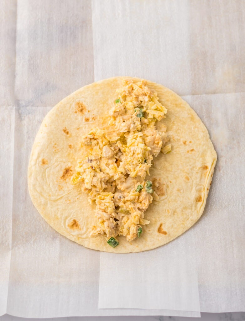 add filling to tortillas