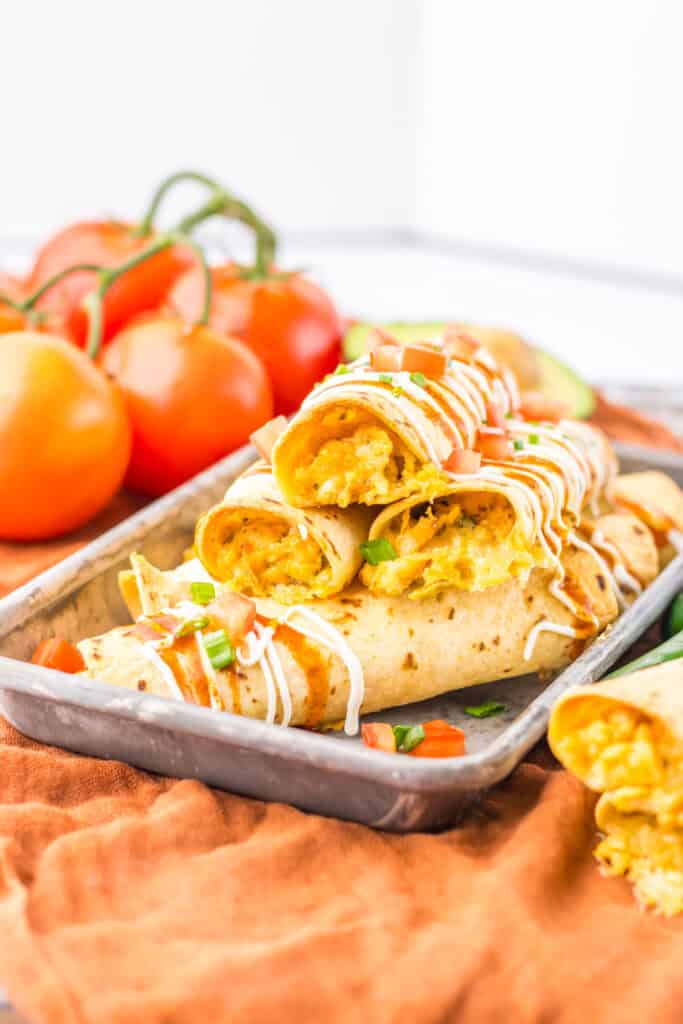 taquitos baked and ready to serve