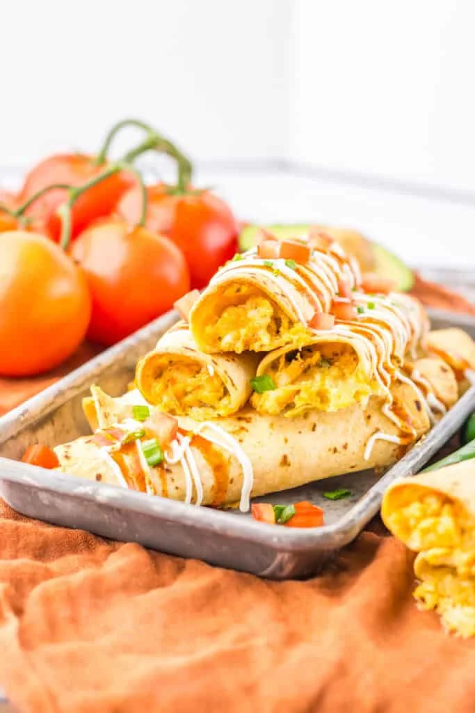 taquitos baked and ready to serve