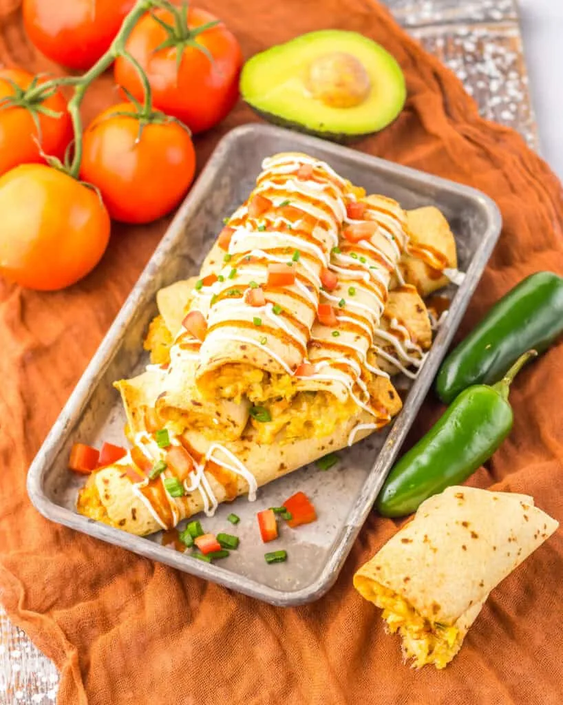 taquitos starting to eat