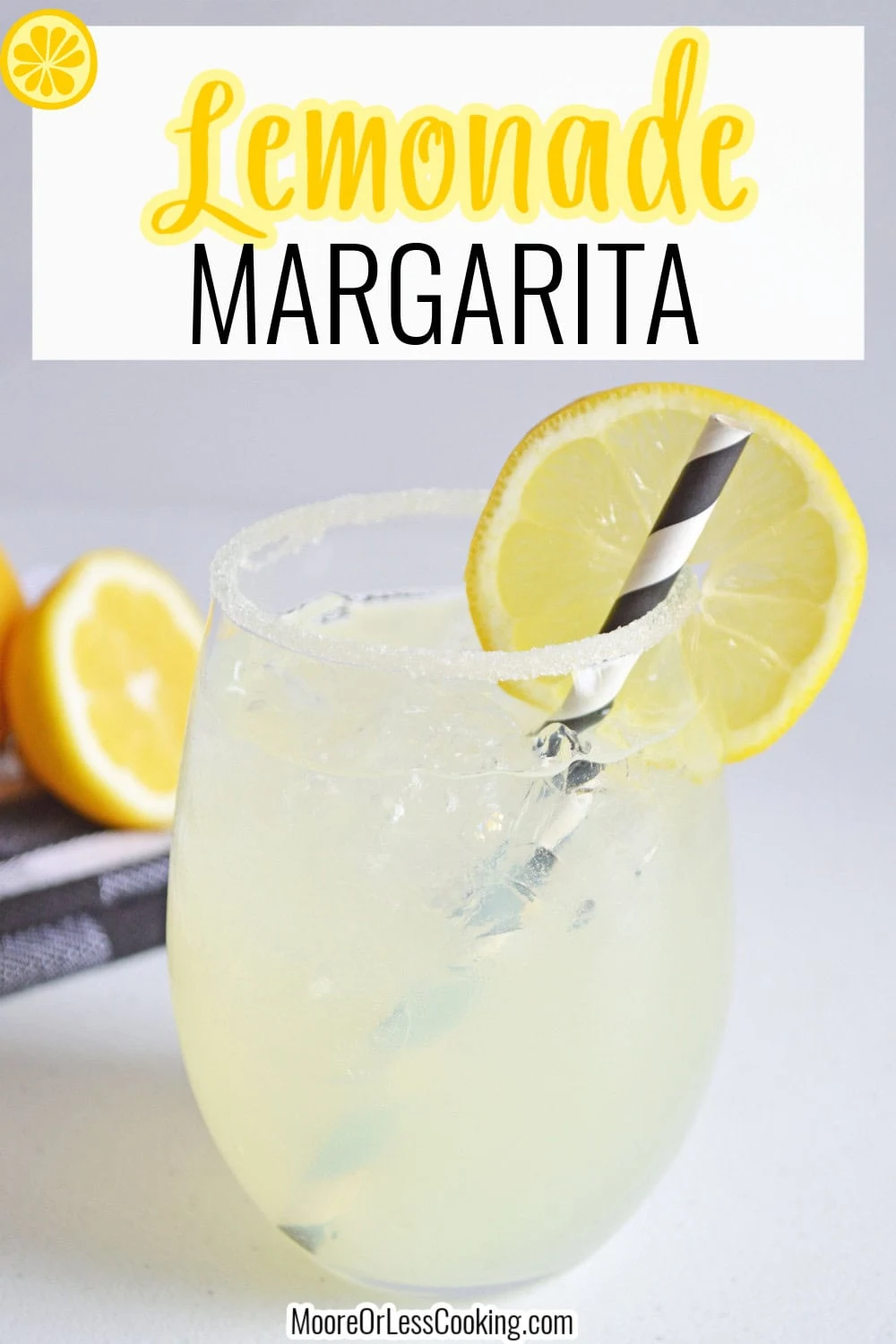 Lemonade, tequila, triple sec and ice are all you need to create this zesty drink. Make it individually or in party batch form for an easy boozy beverage that's bursting with sunny flavor. via @Mooreorlesscook