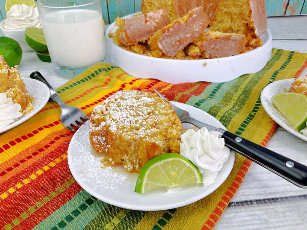 horizontal shot Mexican Sweet Corn Cake
