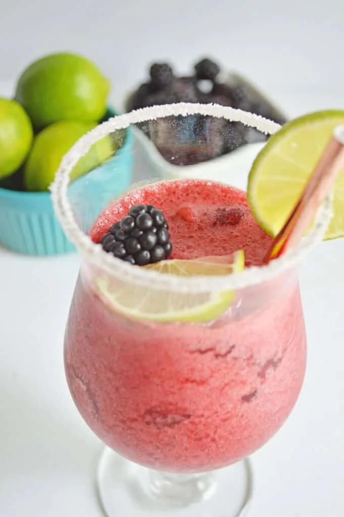 Blackberry Margarita served