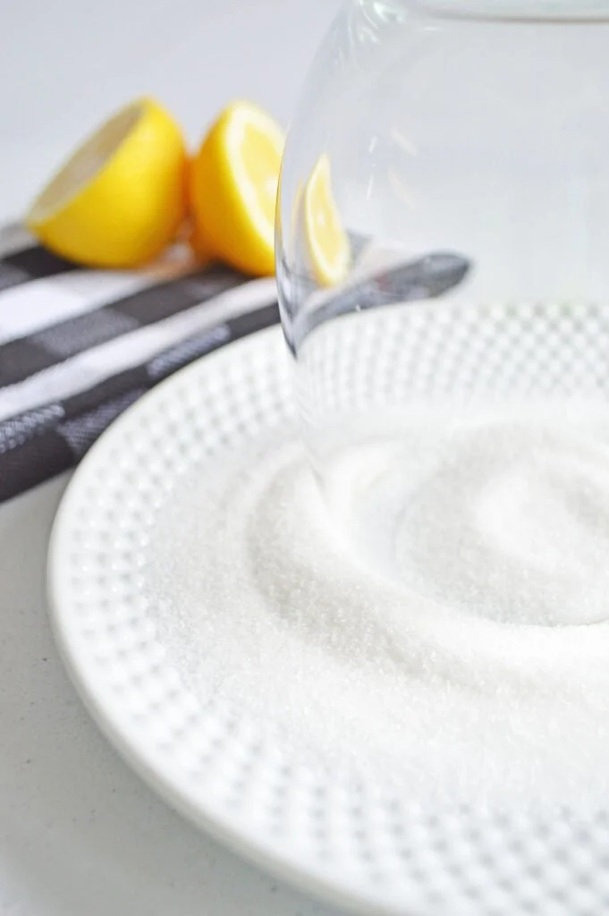 rim glass with sugar for margarita