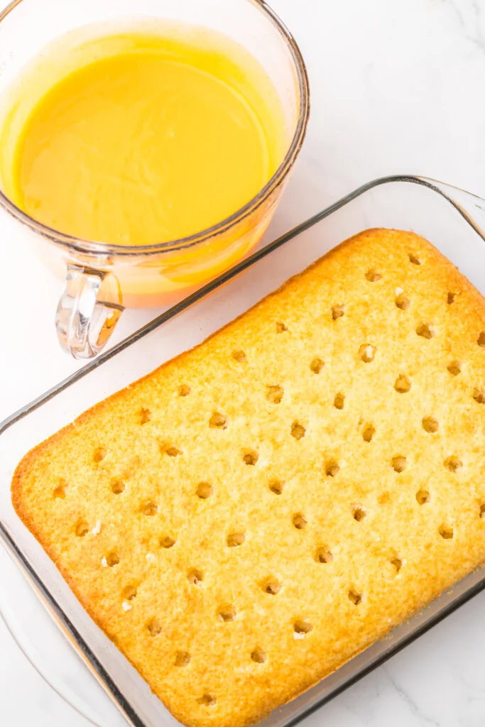 process cake and creamsicle glaze