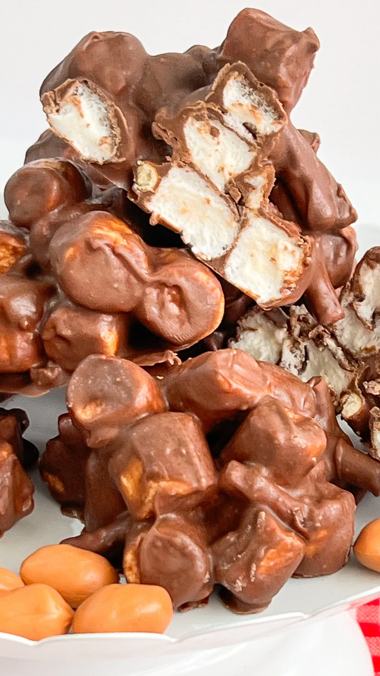 If you're looking for a foolproof holiday treat that practically makes itself, this Crockpot Rocky Road Candy is the answer. Rich, creamy chocolate melts together with salty peanuts and soft mini marshmallows to create a dreamy bite-sized candy that's perfect for gifting, parties, or cozy nights in. The best part? Everything melts together in your slow cooker &mdash; no stovetop required! via @Mooreorlesscook