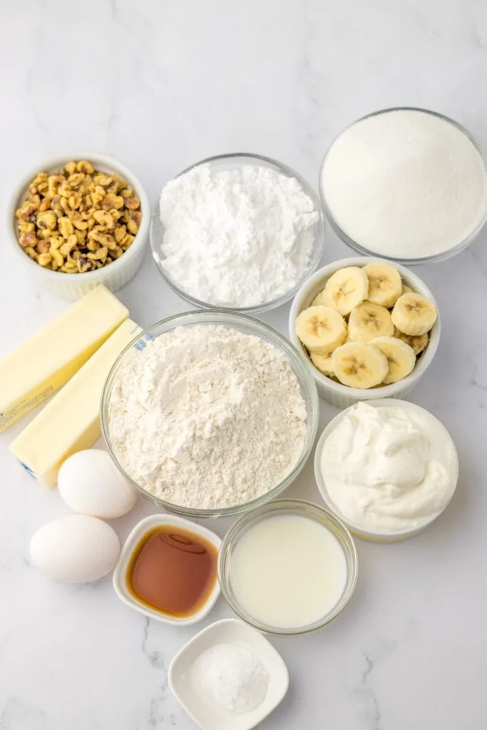 ingredients banana bars