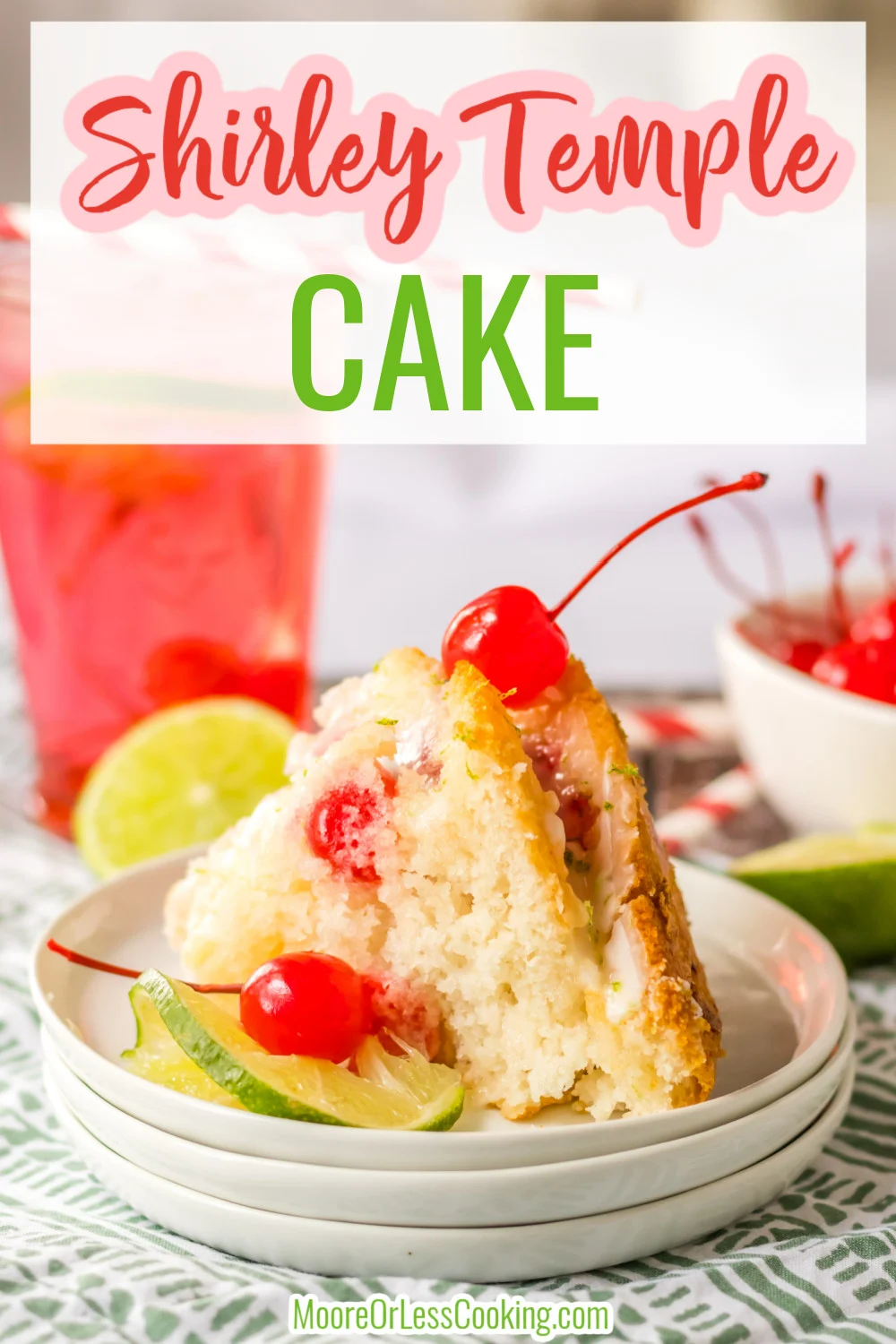 This recipe captures the essence of the classic Shirley Temple non-alcoholic drink and transforms it into a stunning Bundt cake. By starting with a boxed cake mix and adding cherries along with the citrus flavors of lemon and lime, you create a delightful dessert version of the beloved drink. Drizzle it with a sweet glaze, and this cake becomes an ideal choice for an after-dinner dessert or a festive gathering. There's no wrong time to make it! via @Mooreorlesscook