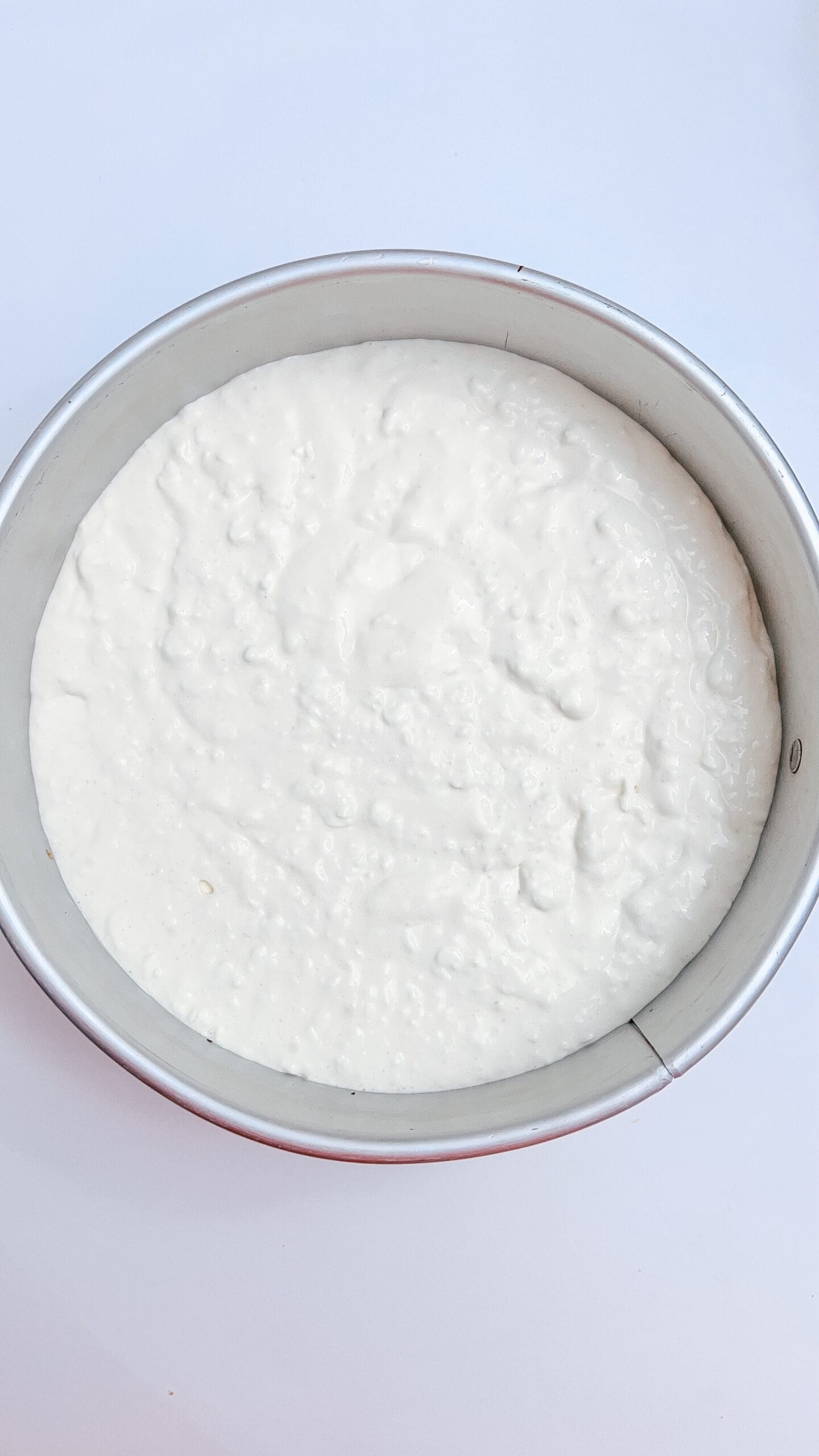 making the filling poured over crust