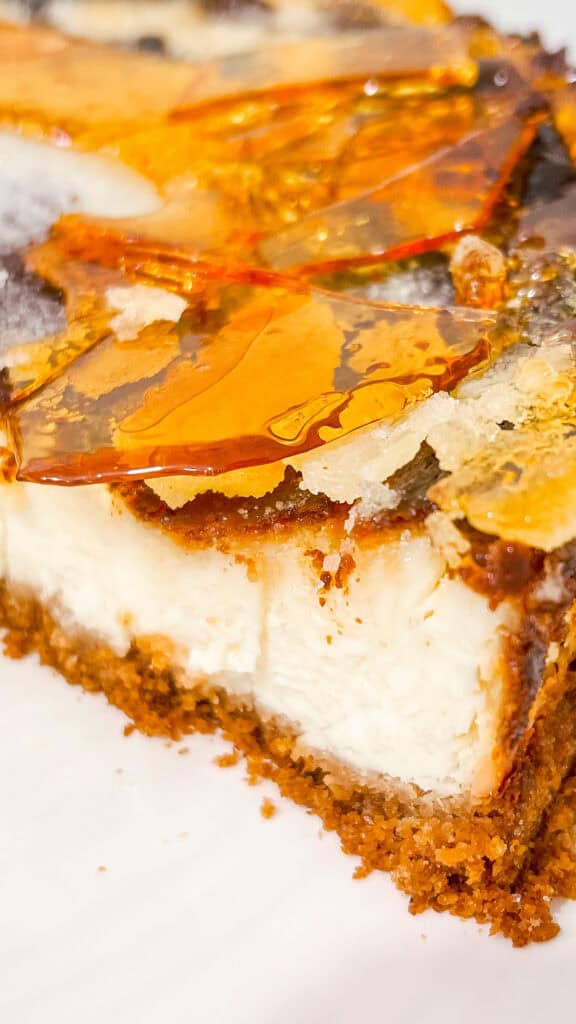 slice of Crème Brûlée Cheesecake
