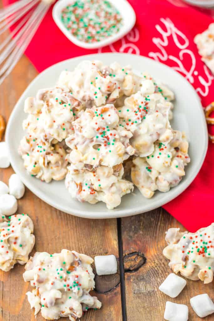 slow cooker candy on plate