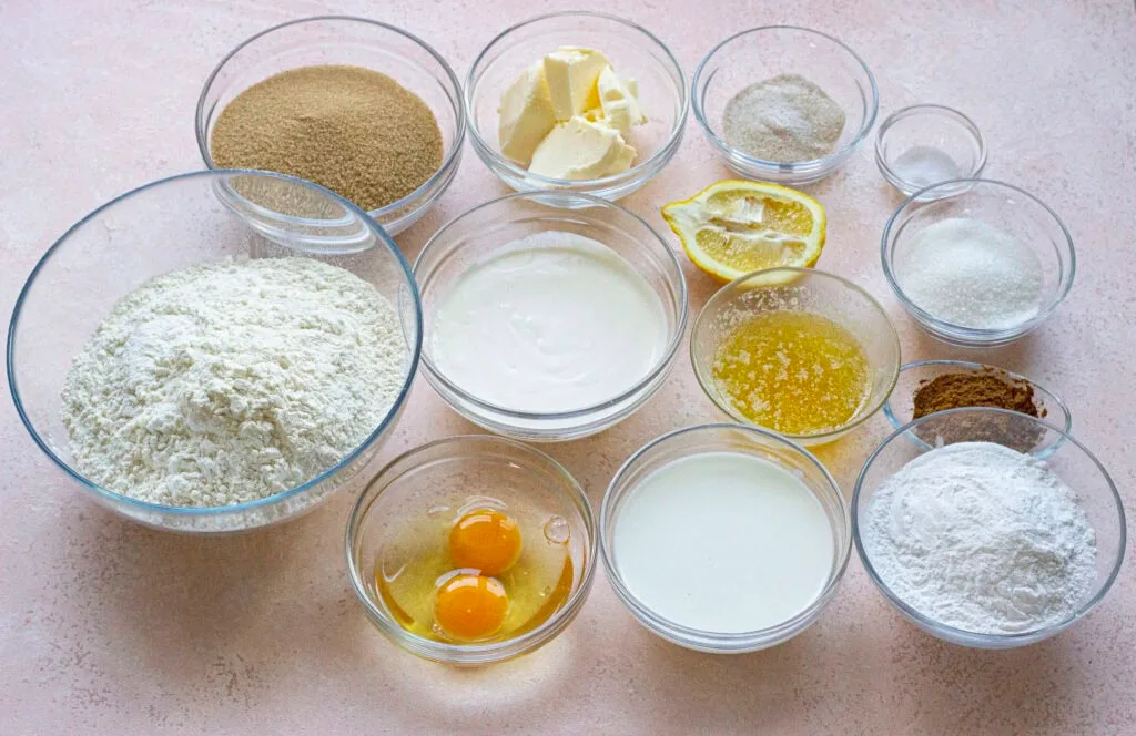 ingredients for cinnamon rolls