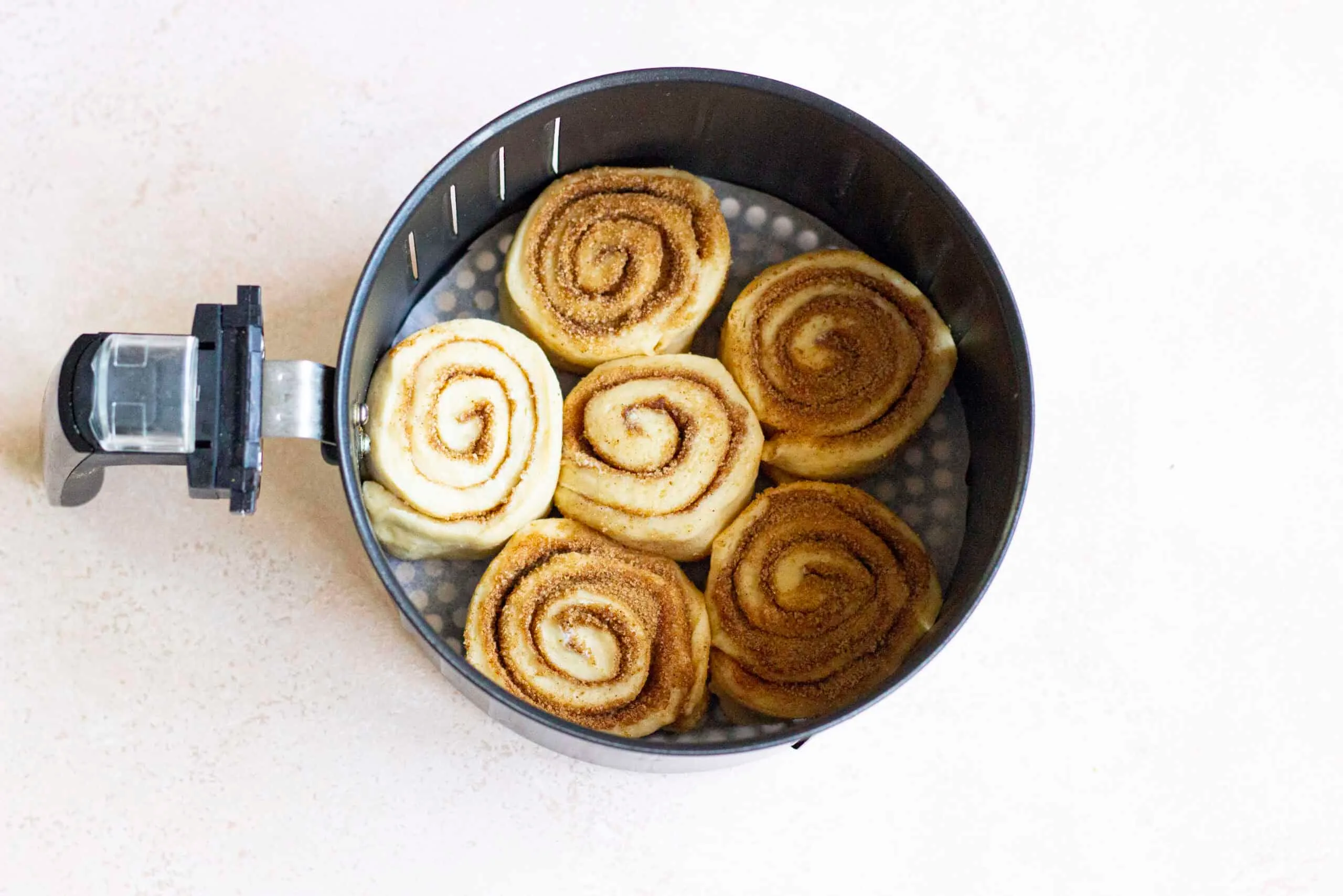 cinnamon rolls ready to cook in air fryer