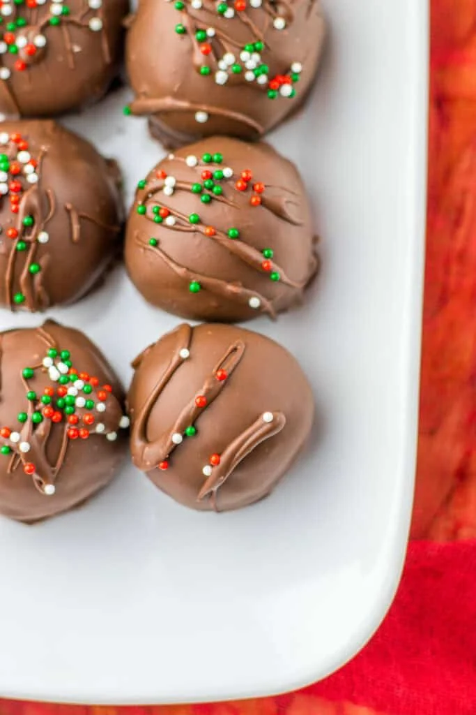 truffles on white platter