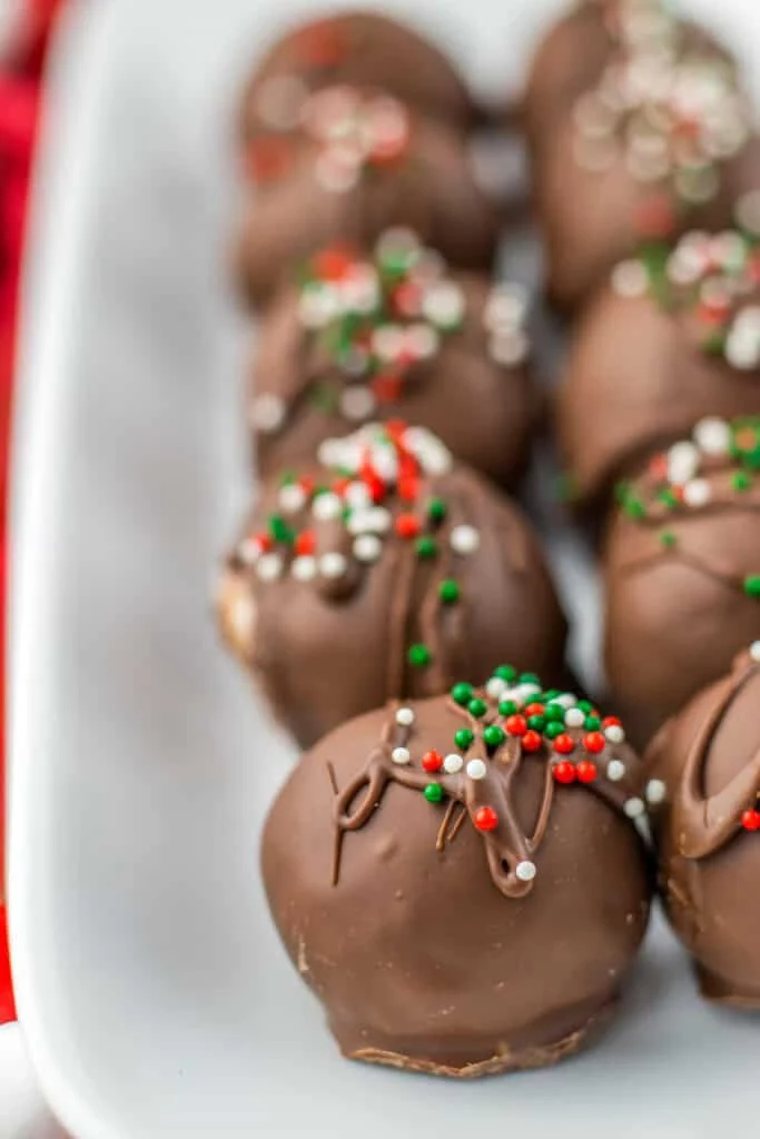 chocolate truffles with sprinkles