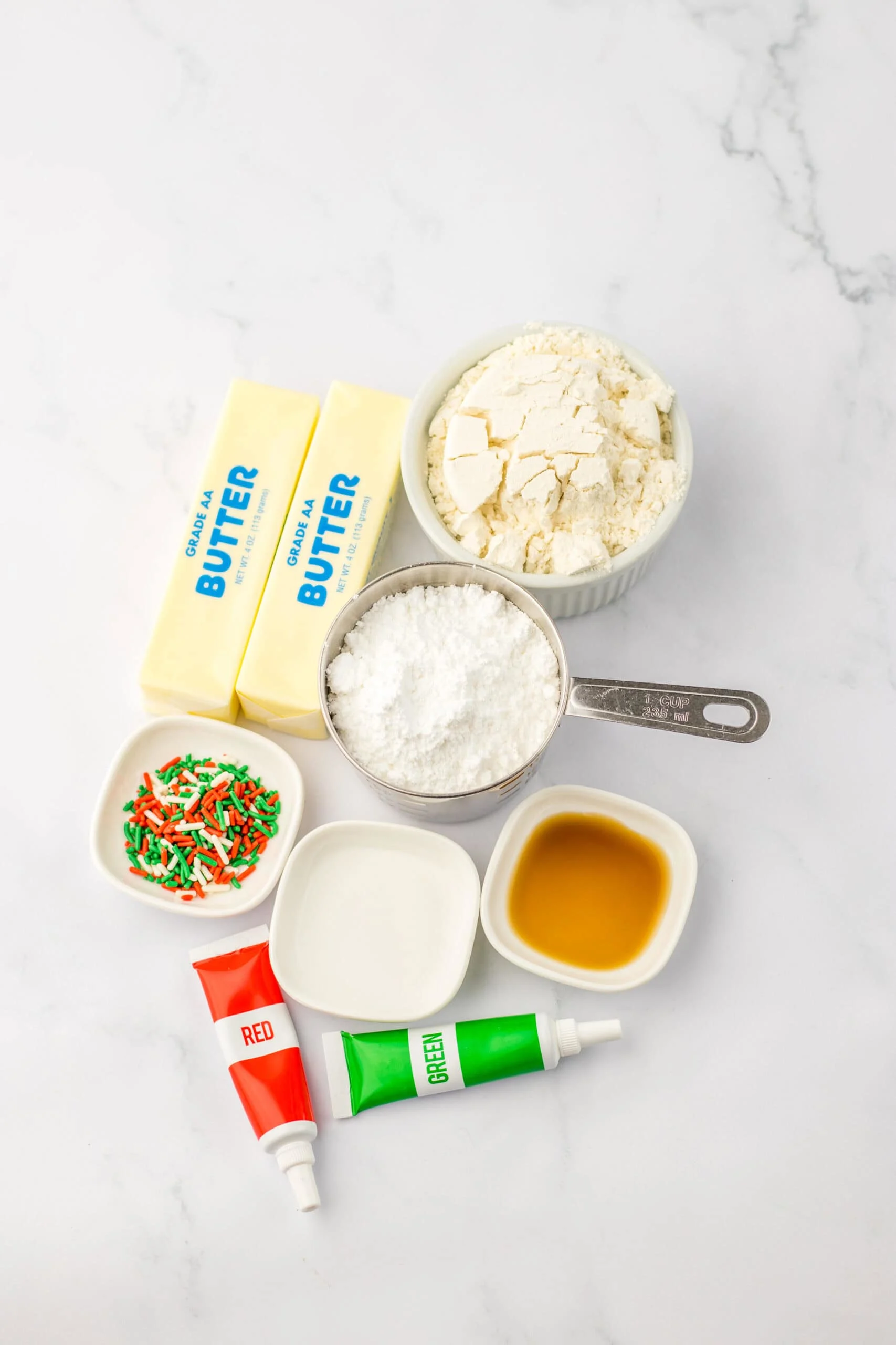 ingredients mini christmas cookies