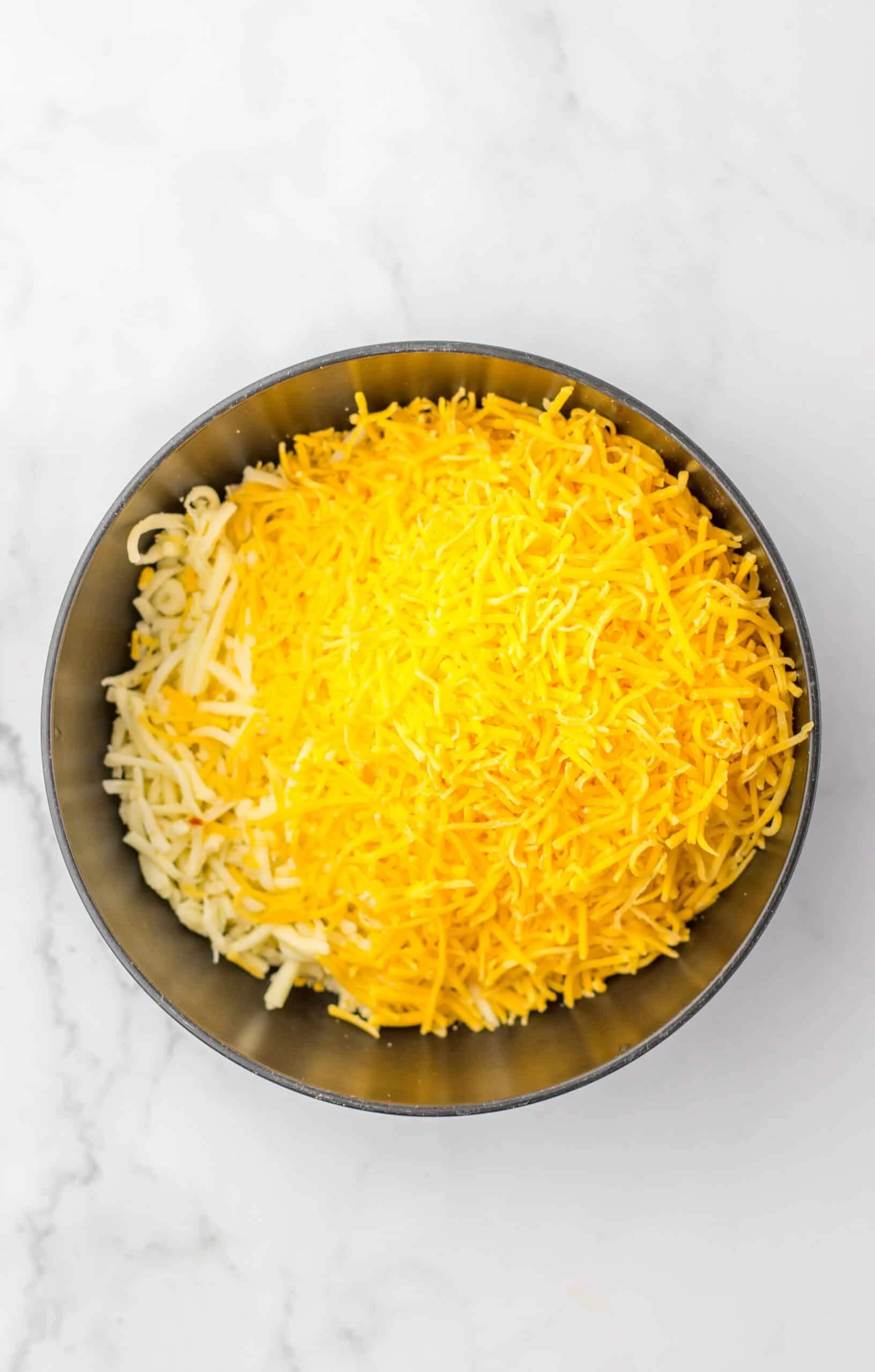 shredded cheese in bowl