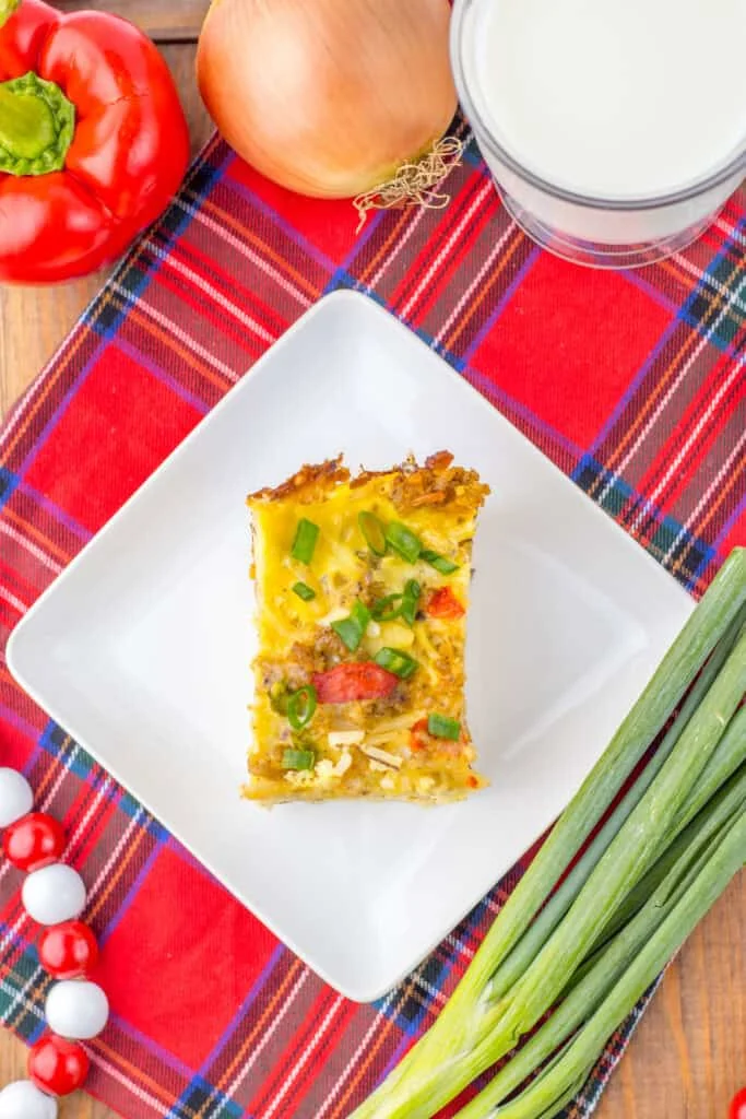 slow cooker casserole sliced on plate