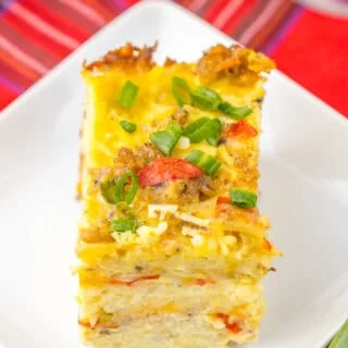 one serving of breakfast casserole