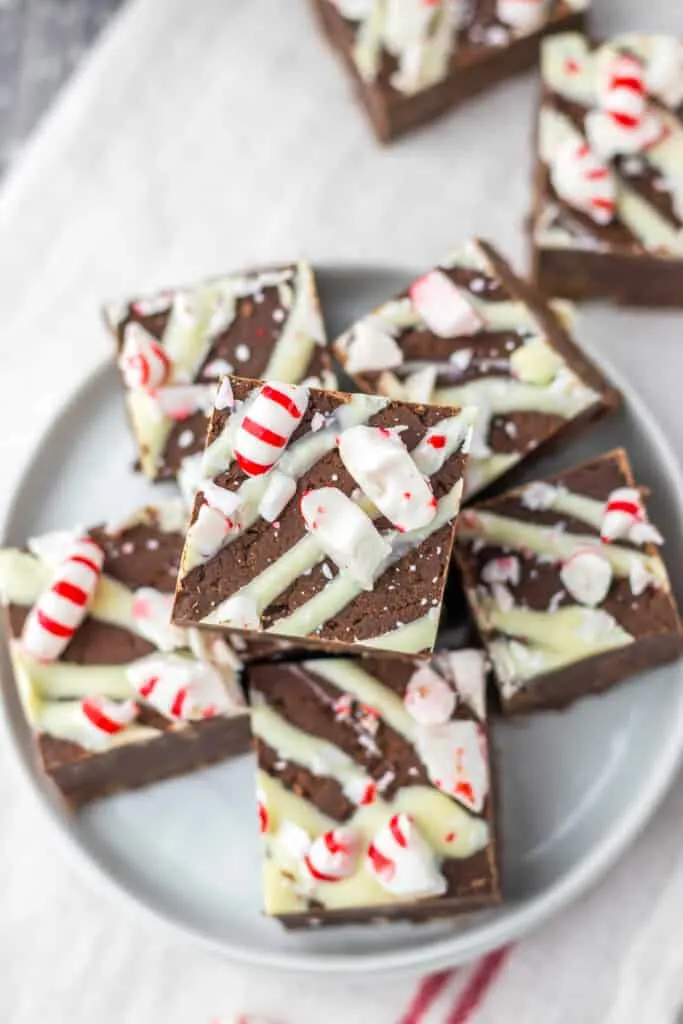 fudge cut up on plate
