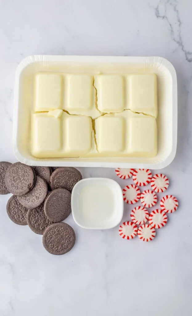 ingredients for white chocolate thin mints