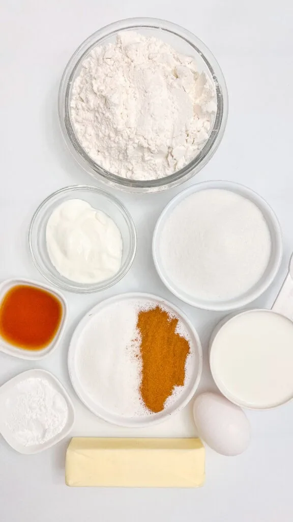 ingredients in separate measuring bowls