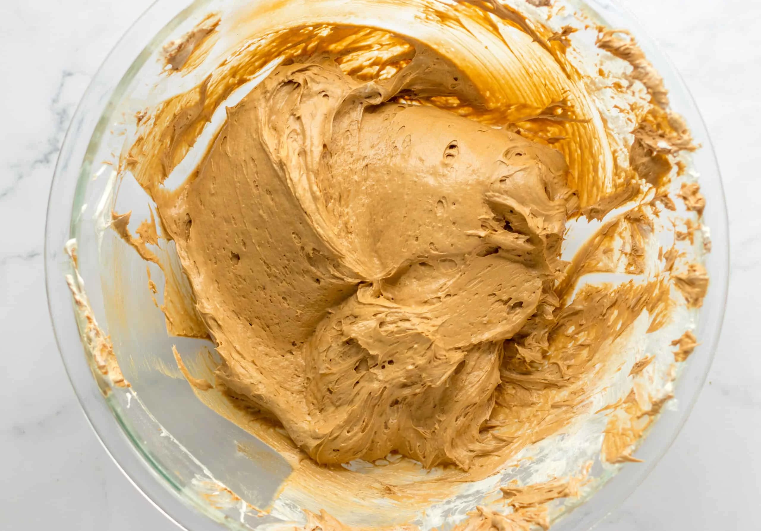 Rich chocolate brownie batter for French Silk Brownies.