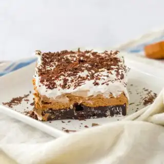 Delicious French Silk Brownies with creamy chocolate frosting and rich brownie layers. Perfect for c.