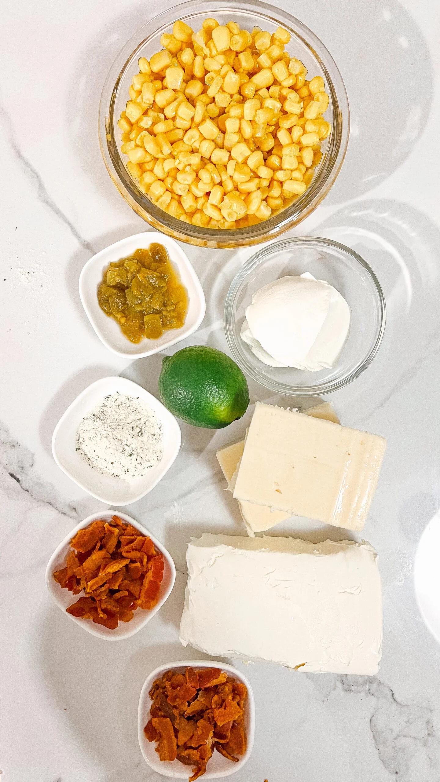 ingredients for Corn Dip