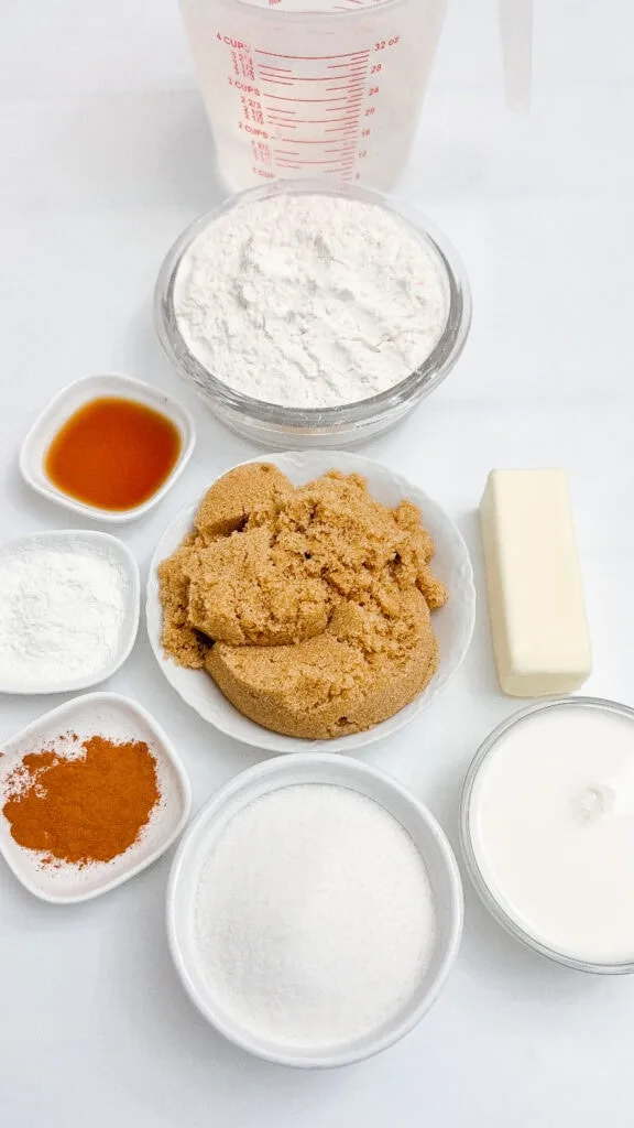 ingredients measured out for cobbler