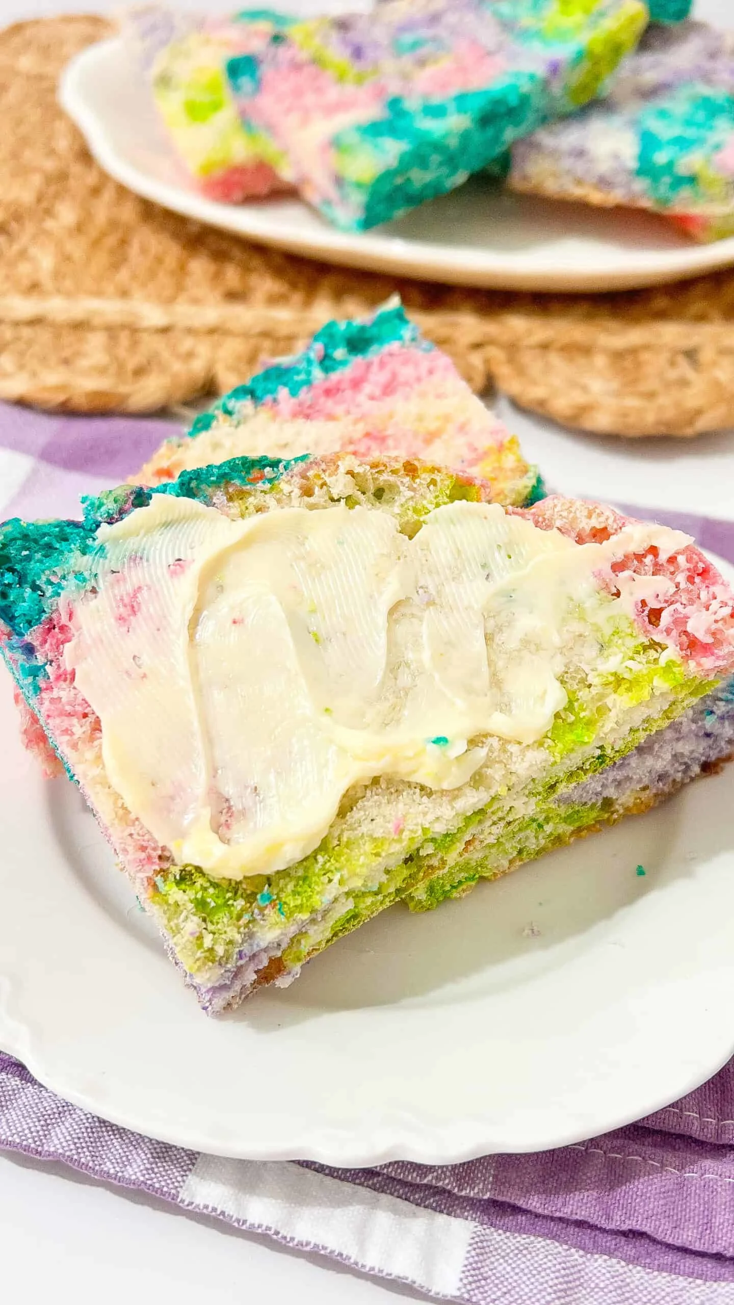 This magic happens by taking a simple homemade sourdough dough, dividing it into four sections, and tinting them with soft pastel colors (pink, green, blue, and purple). When shaped together and fermented, they create a stunning, marbled masterpiece. via @Mooreorlesscook