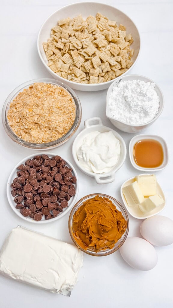 Ingredients for Muddy Buddy Cheesecake