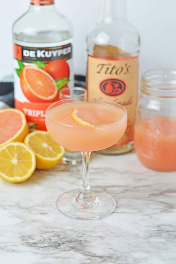Grapefruit Martini ready to serve