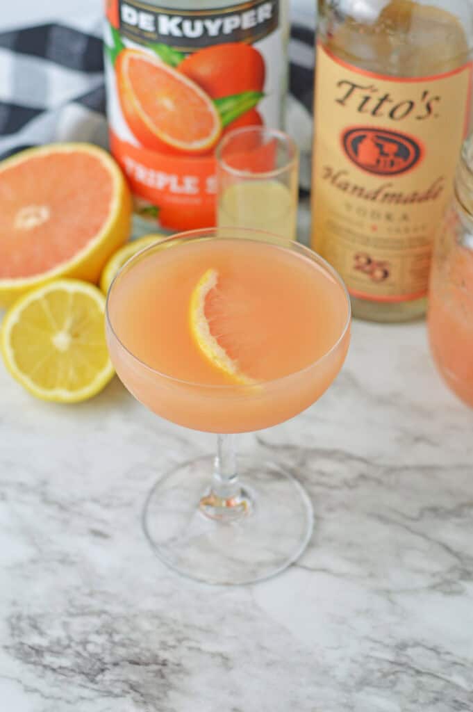 Grapefruit Martini ready to serve