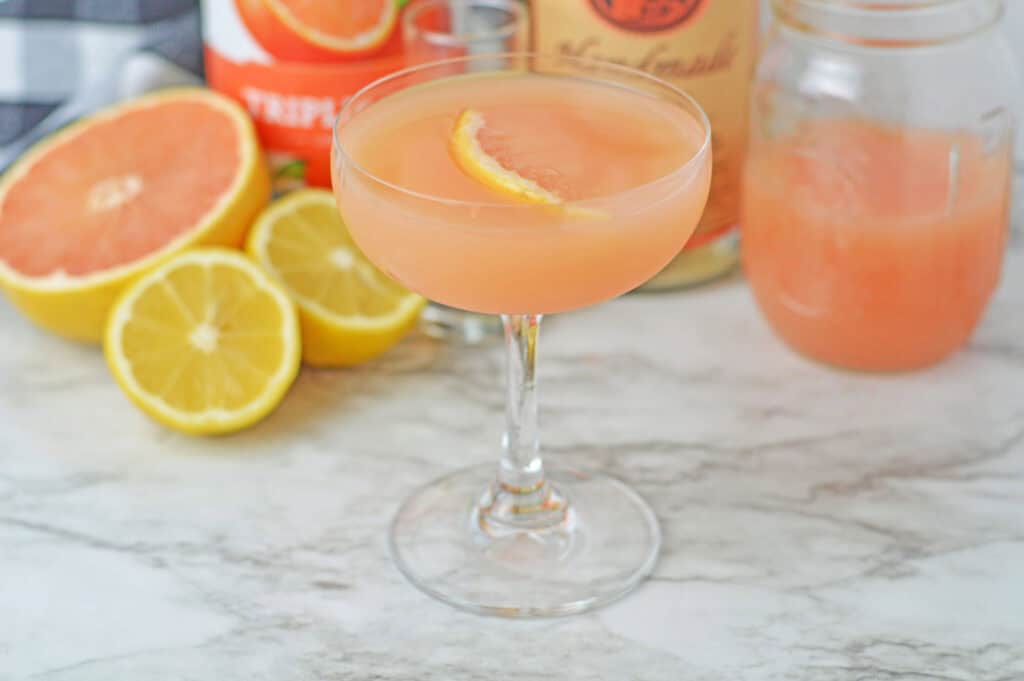 Grapefruit Martini ready to serve