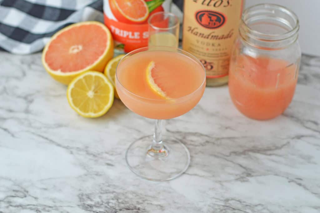 Grapefruit Martini ready to serve