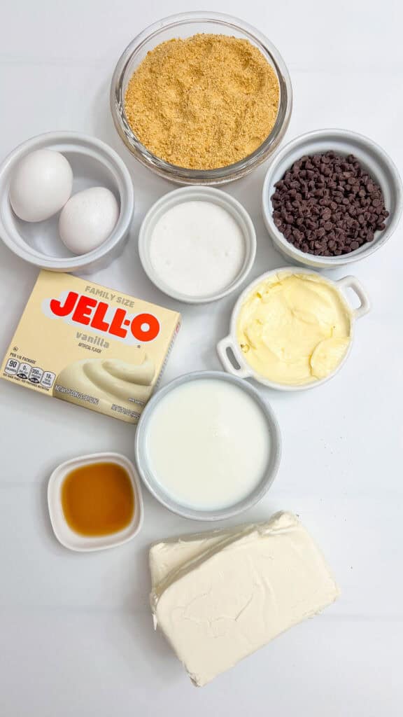 Ingredients for Boston Cream Pie Cheesecake