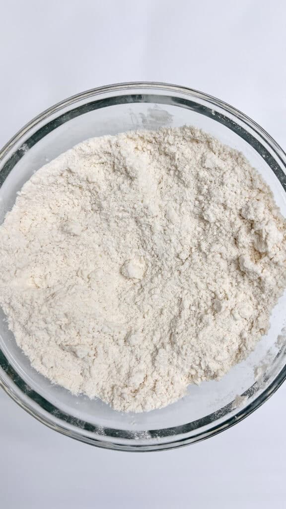 dry ingredients for recipe sourdough discard buttermilk biscuits